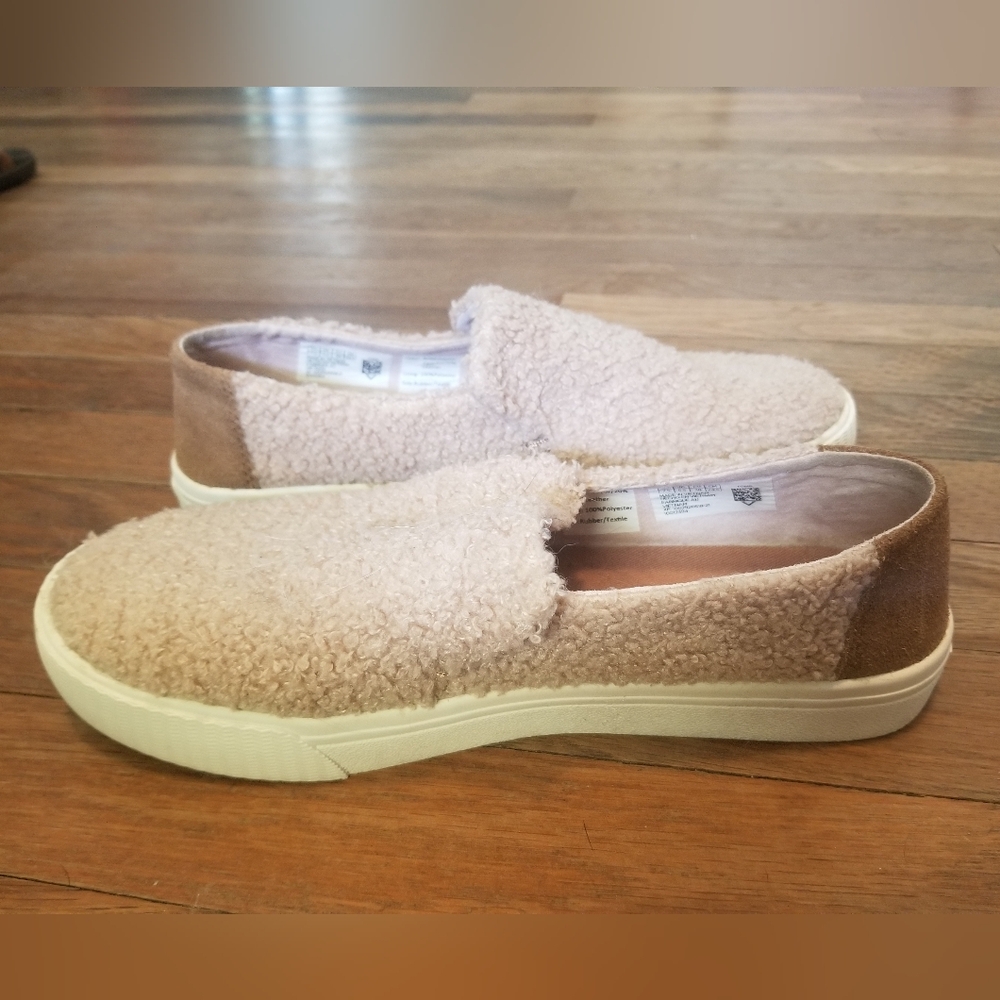 Toms Faux Sherpa Sneakers Blush Sunset 7.5 - Picture 4 of 9